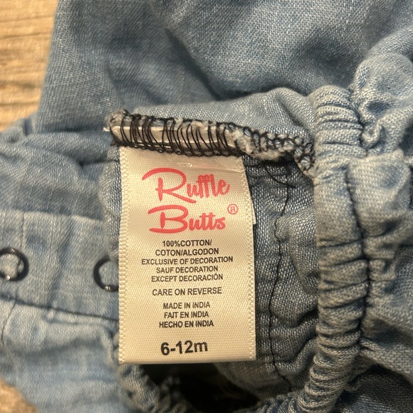 Ruffle Butts Denim Romper - Picture 2 of 4